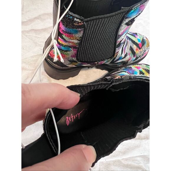 Betsey Johnson Rowann multi-sequin lug sole booties - Picture 7 of 9